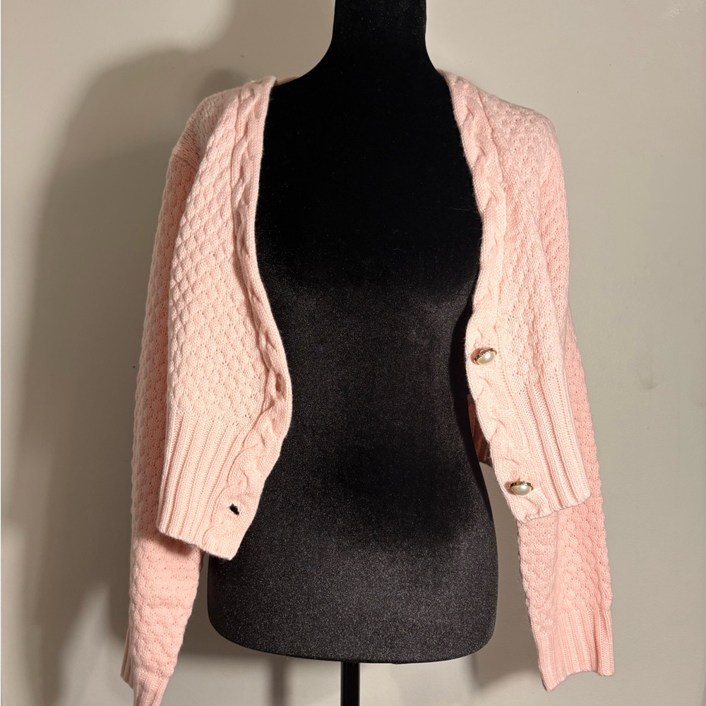 Pink Cable Knit Women's Sweater🤍